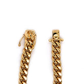 8mm Semi-Solid Gold Name Plate Miami Cuban Bracelet 14K - White Carat - USA & Canada